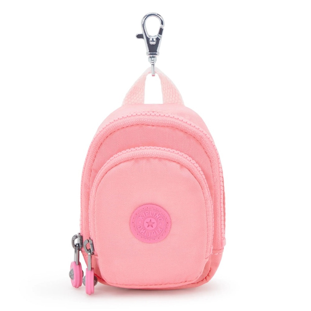 Kipling Seoul Mini Printed Keychain Charm in Coral Sea